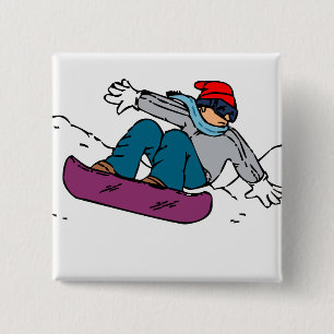 Cooler Snowboarder Snowboardgeschenk Liebe im Button