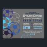 COOLER SOCCER Bar Mitzvah Einladung<br><div class="desc">WILLKOMMEN!!! Ich kann Ihnen persönlich bei Ihrer Bestellung helfen! Frag mir alles! ALLES ist anpassbar! Alle meine Designs sind ONE-OF-A-KIND Original-Kunstwerke von mir entworfen! Sie können sie nur hier finden! Wussten Sie, dass Sie dies einladen können JEDE Farbe, die Sie gewollt, indem Sie einfach auf den KUNDEN IT-Button und ändern...</div>
