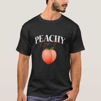 Cooler Sommer Obst Retro Just Peachy & behalt it P T-Shirt