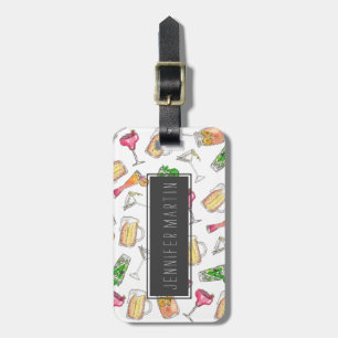 Cooler Sommer-Watercolor gemalter Gepäckanhänger