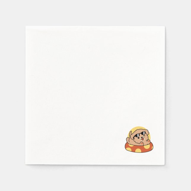 Cooler Sommerhund Floating - Niedliches Puppy Pool Serviette (Vorderseite)