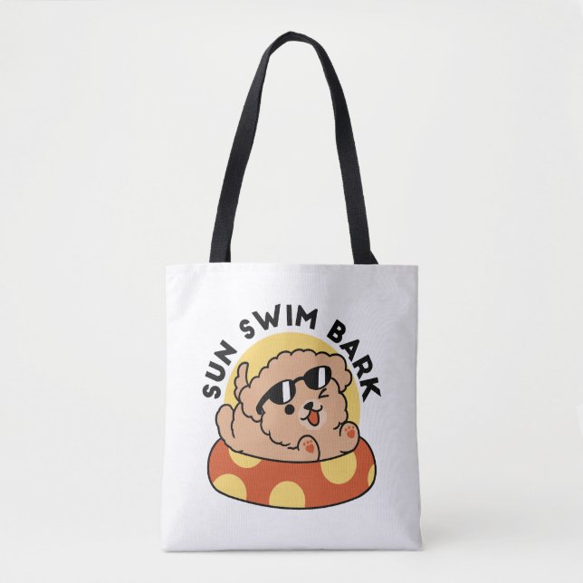 Cooler Sommerhund Floating - Niedliches Puppy Pool Tasche (Vorderseite)