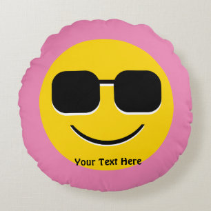 Cooler Sonnenbrillen Emoji Typ Rundes Kissen