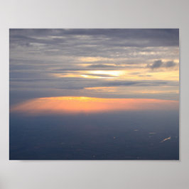 cooler Sonnenuntergang in einem Luftplakat Poster