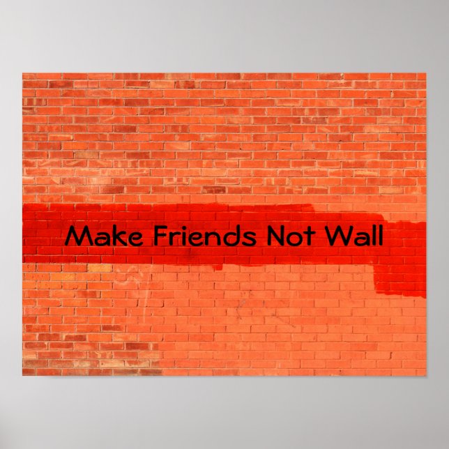 cooler Spaß "Freunde nicht ummanteln" einzigartig Poster (Vorne)