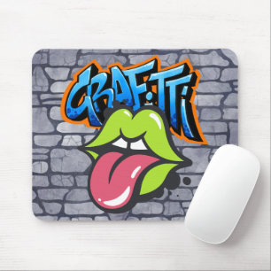 Cooler Spaß Graffiti farbenfrohe Straßenkunst Spaß Mousepad