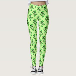 Cooler Spaß Green top hat Kleeblatts St Patricks D Leggings