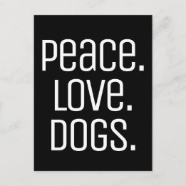 cooler Spaß PEACE. LIEBE. HUNDE | Postkarte
