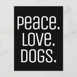 cooler Spaß PEACE. LIEBE. HUNDE | Postkarte