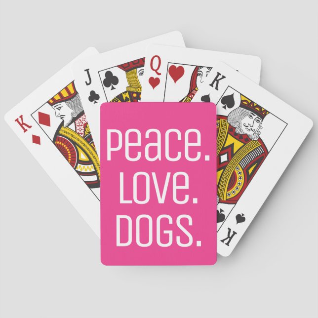 cooler Spaß PEACE. LIEBE. HUNDE | Spielkarten (Rückseite)