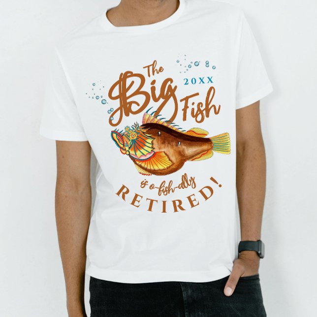 Cooler Spaß Terracota Brown Big Fish Grandpa Rerei T-Shirt (Von Creator hochgeladen)