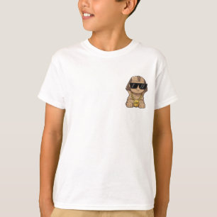 Cooler Sphinx mit goldener Kette für Kinder T-Shirt