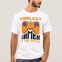 Cooler Spieler im Patch Halloween-Geschenk T-Shirt