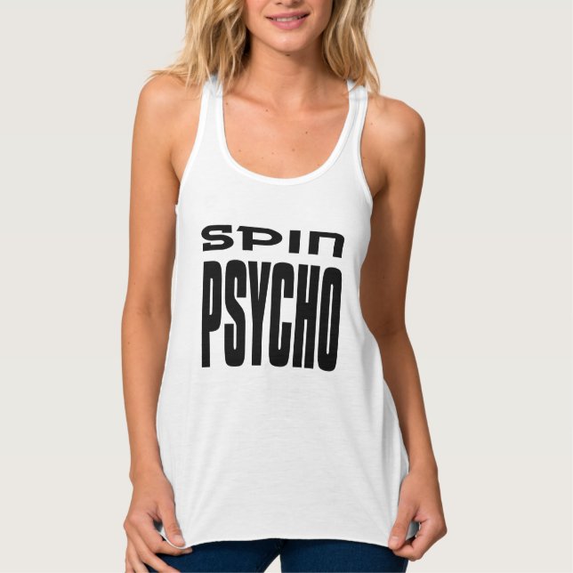 cooler Spinning Yoga lustige Fitness Spaß Spin Psy Tank Top (Vorderseite)