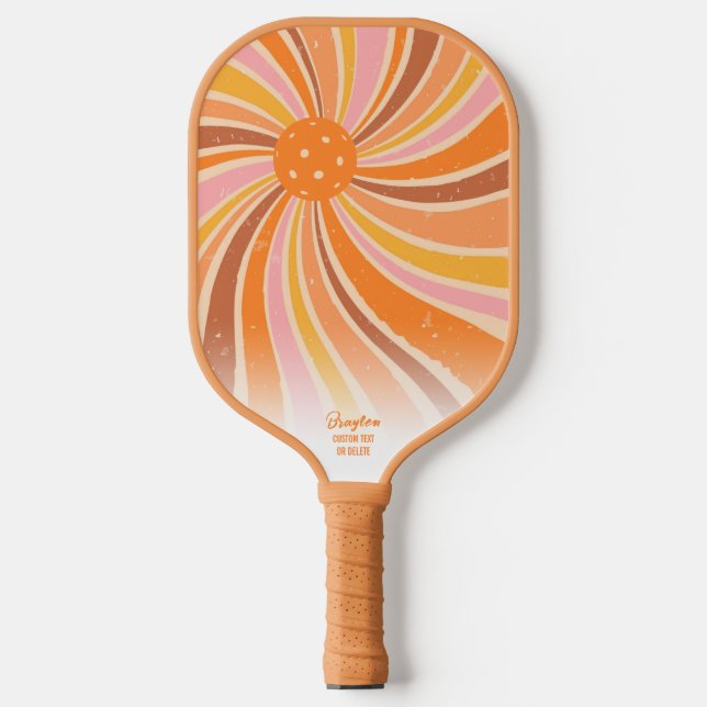 Cooler Spiralschlitz Retro löst benutzerdefinierte Pickleball Schläger (Vorderseite)