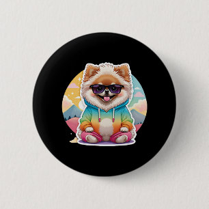 Cooler Spitz in Rainbow Hoodie Button