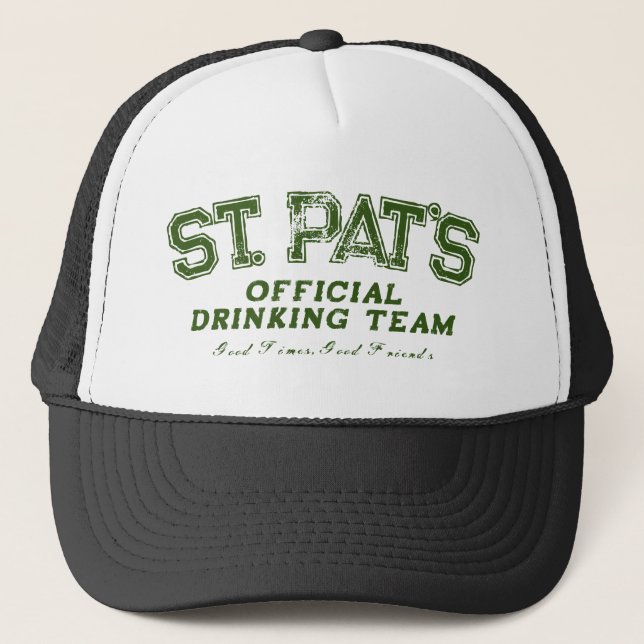Cooler St. Patricks's Day Treib Trucker Hut Truckerkappe (Vorderseite)