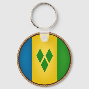 Cooler St. Vincent und das Grenadines-Flag-Siegel Schlüsselanhänger