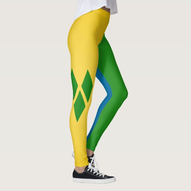 Cooler St. Vincent und die Flagge der Grenadinen Leggings (Rechts)
