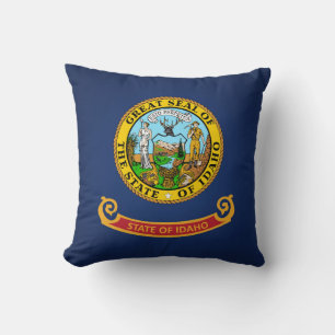 Cooler Staat der Flagge von Idaho Kissen