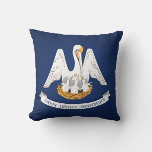 Cooler Staat der Flagge von Louisiana Kissen