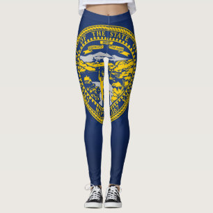 Cooler Staat der Flagge von Nebraska Leggings