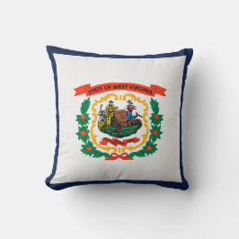 Cooler Staat der Flagge von West-Virginia Kissen