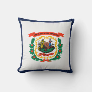 Cooler Staat der Flagge von West-Virginia Kissen