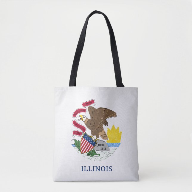 Cooler Staat der Illinois-Fahne Tasche (Vorderseite)