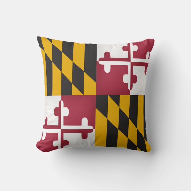 Cooler Staat der Maryland-Flagge Kissen (Vorderseite)