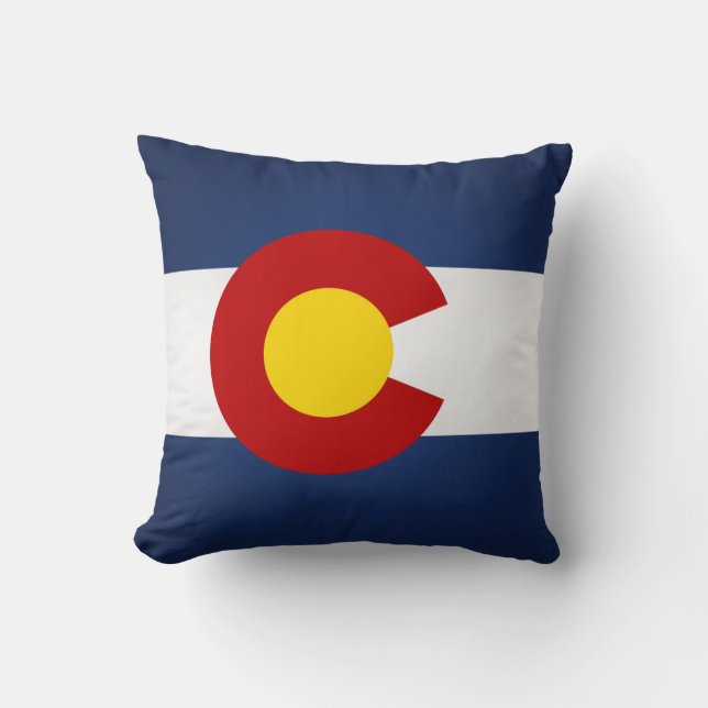 Cooler Staat von Colorado-Flagge Kissen (Vorderseite)