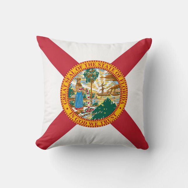Cooler Staat von Florida-Flagge Kissen (Vorderseite)