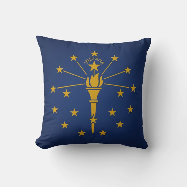 Cooler Staat von Indiana-Flagge Kissen (Vorderseite)