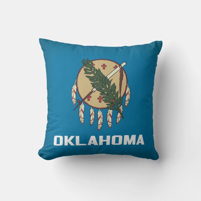 Cooler Staat von Oklahoma-Flagge Kissen (Vorderseite)