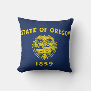 Cooler Staat von Oregon-Flagge Kissen