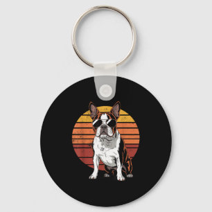 Cooler stolzer Boston Terrier Männer Frauen Vintag Schlüsselanhänger