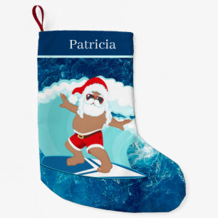 cooler Strand Surfen Santa  Kleiner Weihnachtsstrumpf