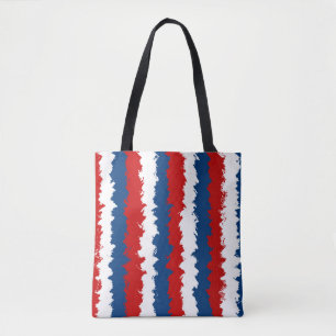 Cooler Streifen rot, weiß und blau Tasche