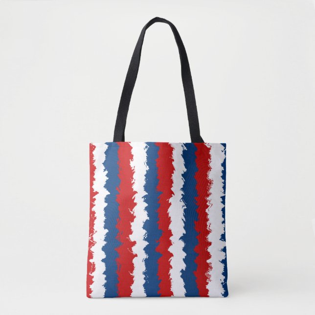 Cooler Streifen rot, weiß und blau Tasche (Vorderseite)