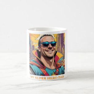 Cooler Superhero Vater Comic Buchkunst Kaffeetasse