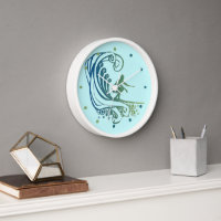 Cooler Surfer mit Aquamarinen Wellen des blauen Oz