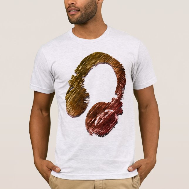 cooler T - Shirt für Grafikkopfhörer für den Dj (Vorderseite)