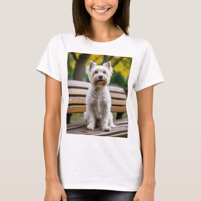 cooler T - Shirt mit Autorenhund (Vorderseite)