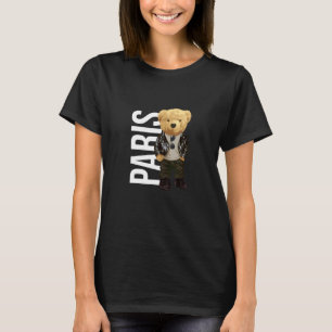 Cooler Teddy Bear in Paris Frankreich - Abbildunge T-Shirt