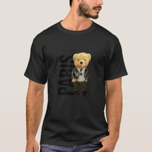 Cooler Teddy Bear in Paris Frankreich - Abbildunge T-Shirt