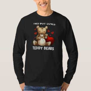 Cooler Teddybär für Jungen Kinder gefülltes Spielz T-Shirt