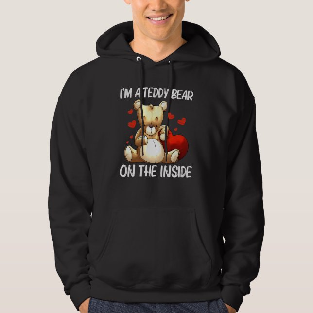 Cooler Teddybär für Männer Frauen gepolstertes Spi Hoodie (Vorderseite)