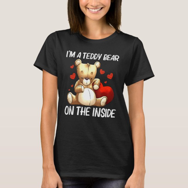 Cooler Teddybär für Männer Frauen gepolstertes Spi T-Shirt (Vorderseite)
