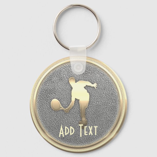 Cooler Tennisstar Schlüsselanhänger (Vorderseite)