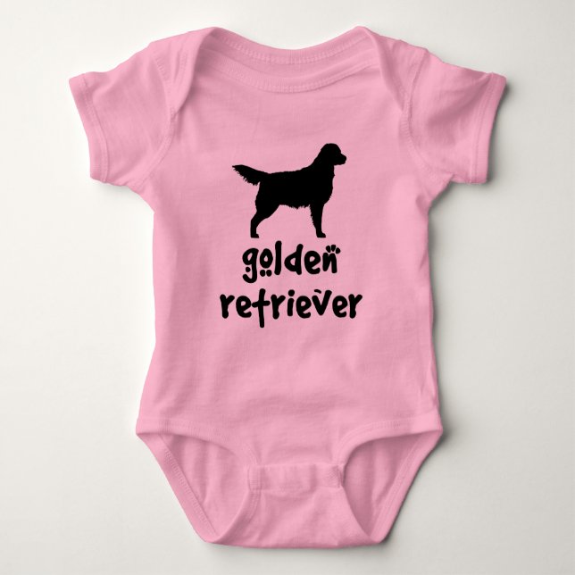 Cooler Text-goldener Retriever Baby Strampler (Vorderseite)